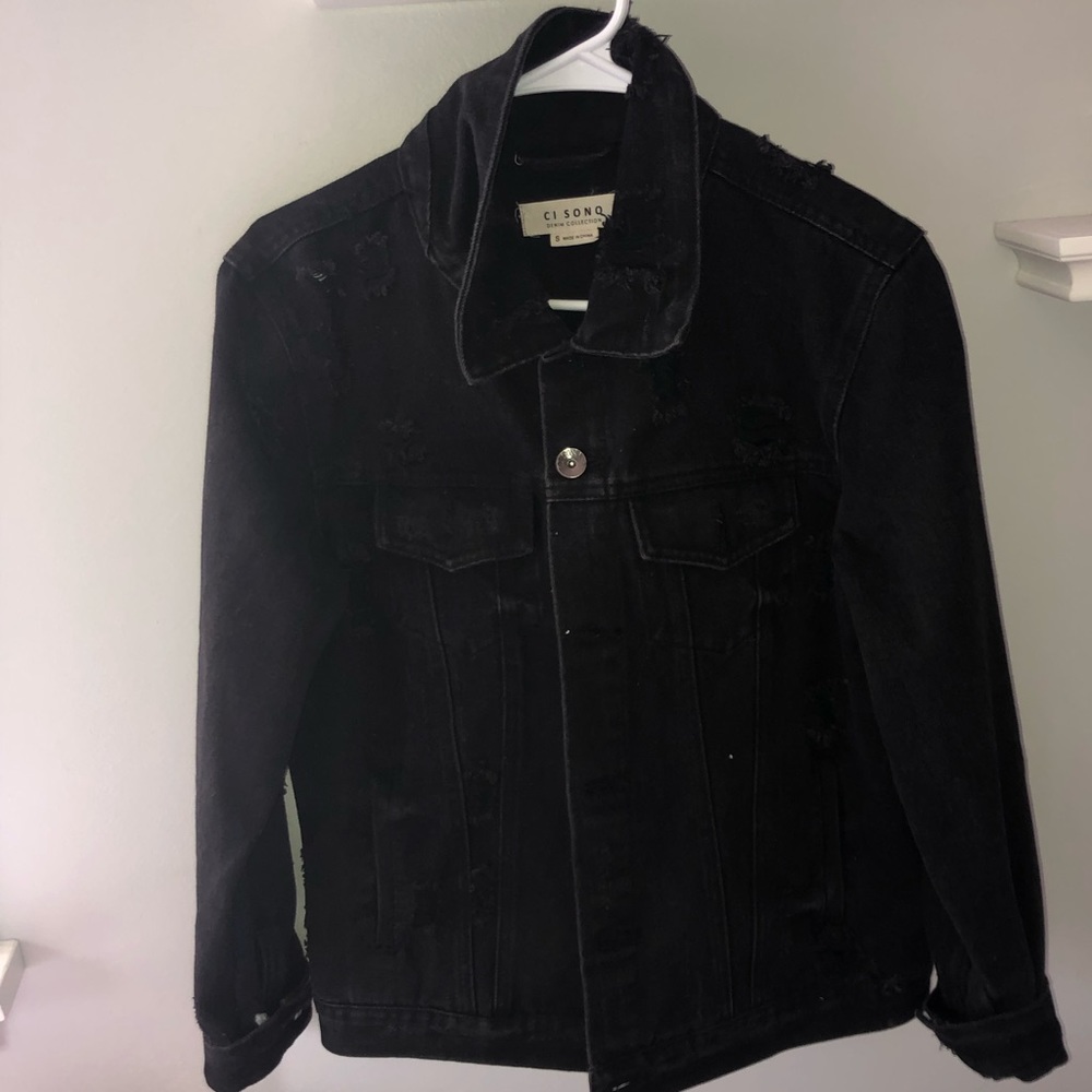 Black jean jacket